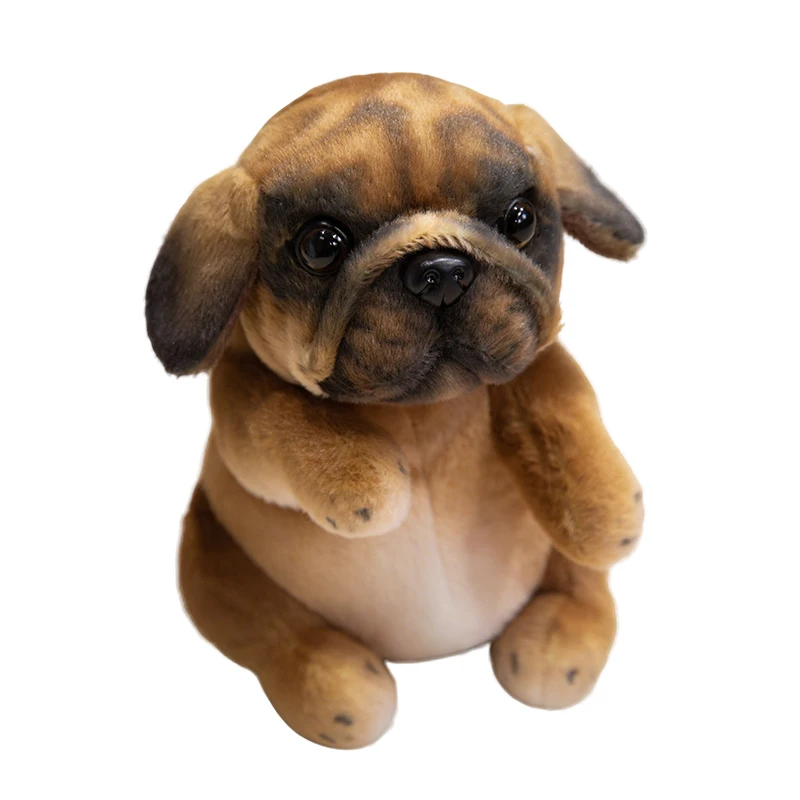 Realistic Sitting Plush Puppy Toy - Fluffy Pet Room Decor & Children's Gift