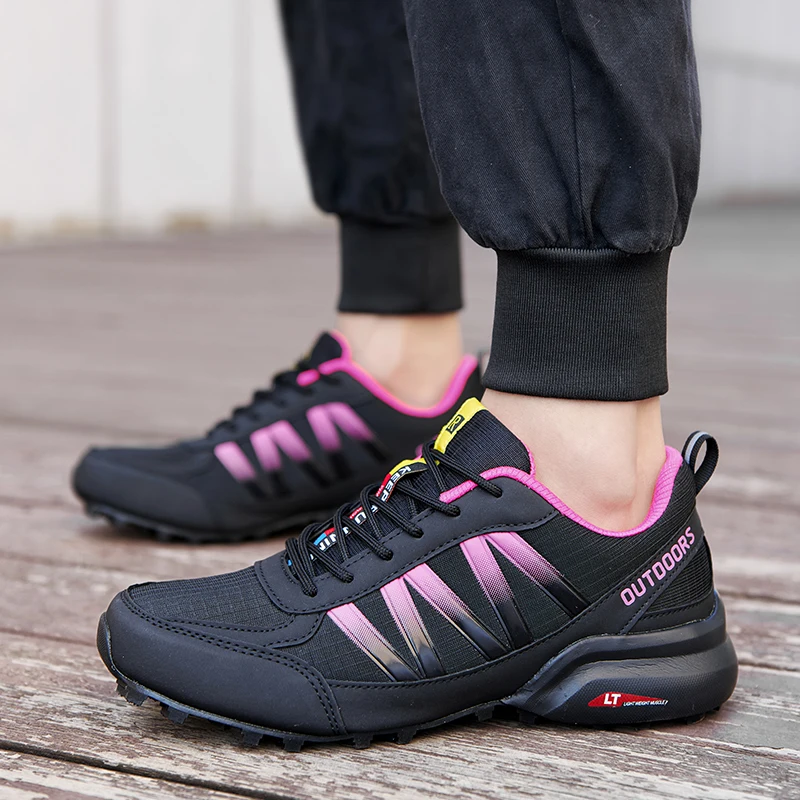 Women Cycling Shoes New Outdoor Non-Slip Wear-Resistant Hiking Training Shoes MTB Cross-Country Cycling Sports Shoes Unisex 3