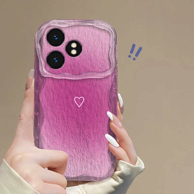 Flexible Transparent TPU Case with Shockproof Loving Heart Pattern - Protective Back Cover s