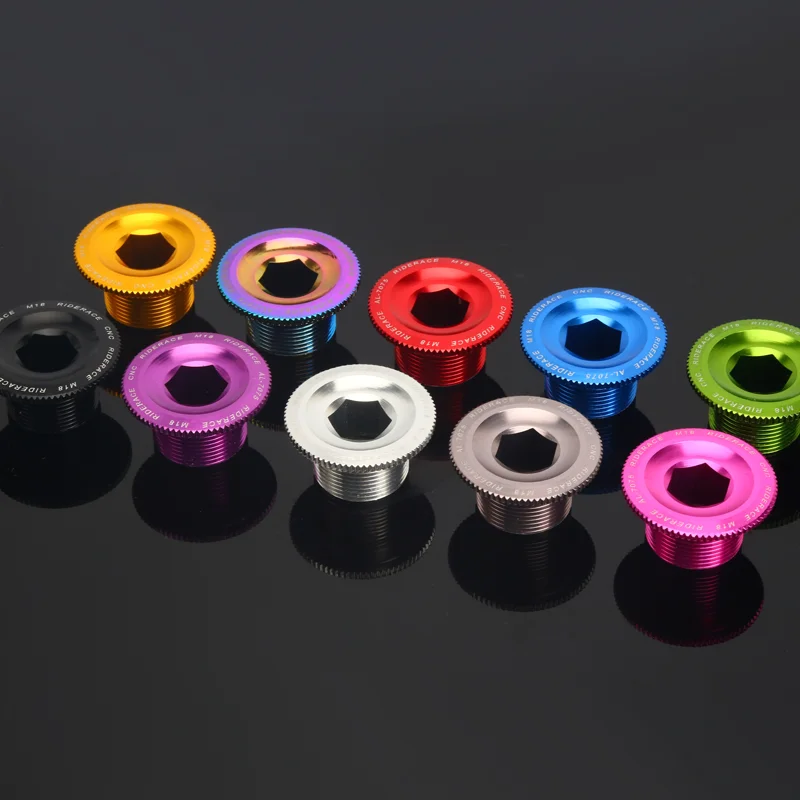 Bicycle Crank Arm Fixing Bolt Crankset Nut Aluminum Alloy MTB Bike Crank Cover Screw Cap M18 M20 For Shimano Cap