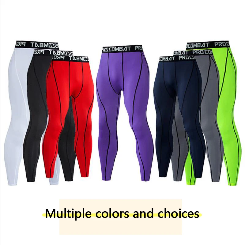 compression pants Men's High Elasticity Fitness Speed Drying Running Tight Feet Basketball Competition Training Yoga Pants
