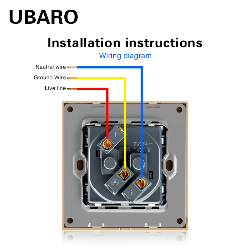 ubaro tomada de painel parede cristal 05