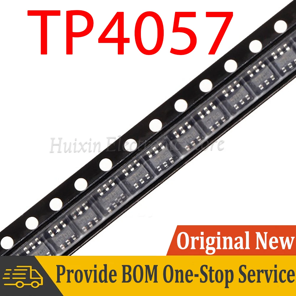 

10PCS TP4057 SOT-23 500ma Lithium battery charging IC SOP SMD New and Original IC Chipset