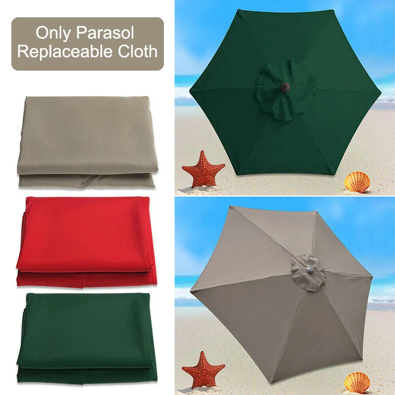 6/8 Ribs Patio Umbrella Replacement Canopy without Stand Outdoor Garden Patio Banana Umbrella Cover Waterproof Parasol Cover umbrella replacement cloth