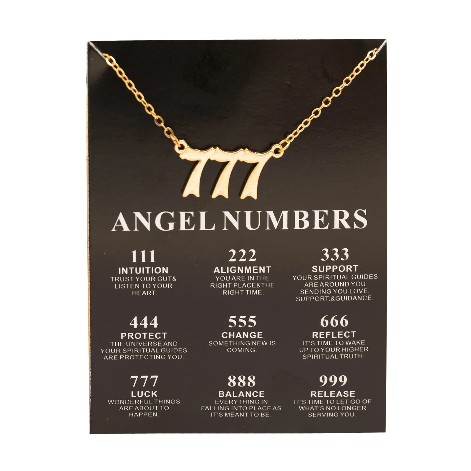 New Trendy Fashion Alloy Gold Color Lucky Angel Numbers Wish 777