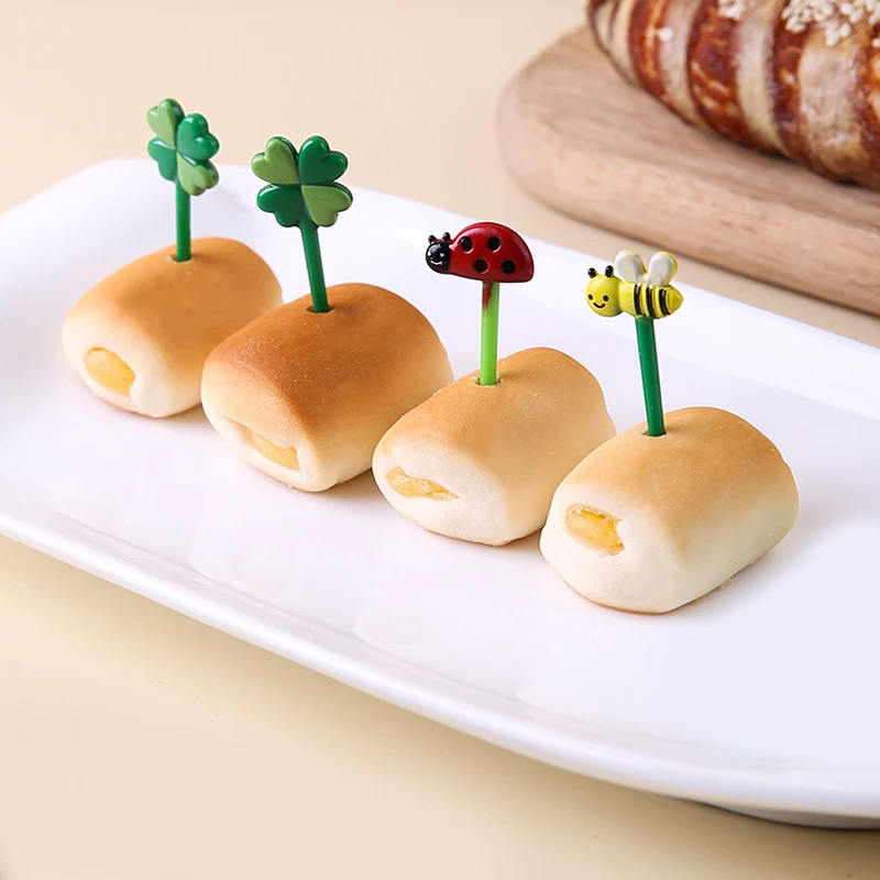 8/12PCS Mini Creative Fruit Cake Dessert Food Forks Needle Stick Toothpicks  Lunch Box Decor Bento Accessories