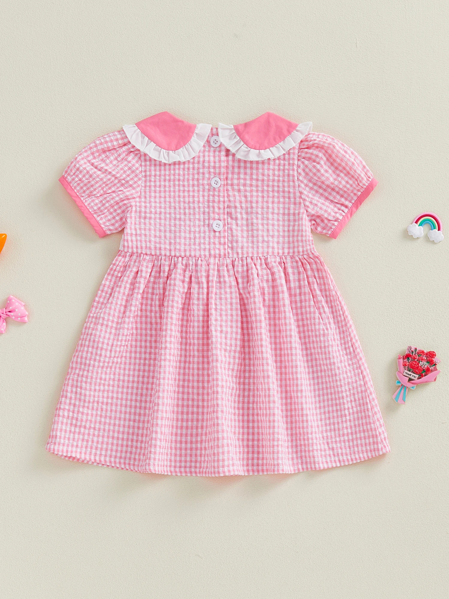 Adorable Toddler Girls Floral Print Dress with Ruffle Sleeves and Bow Detail - Stylish Summer Party Dress for Little Princesses