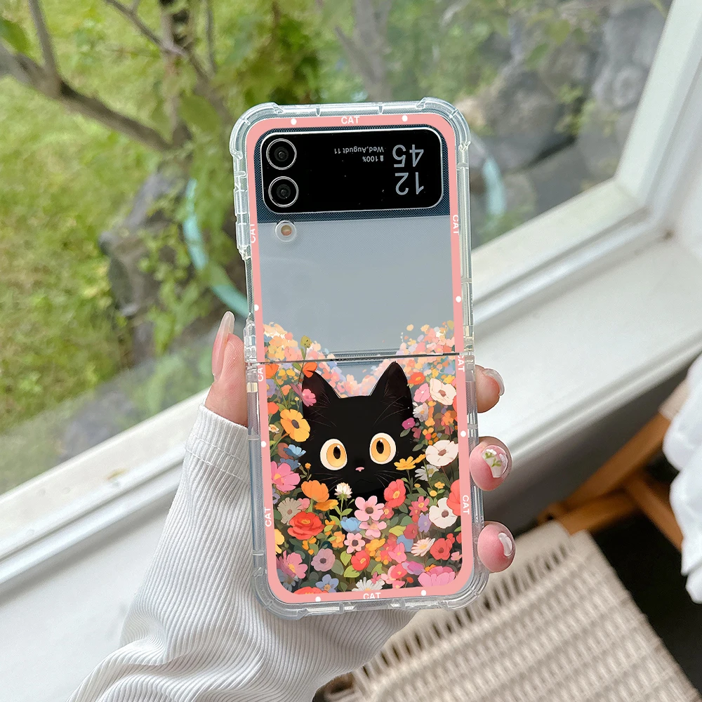 Cute Cat Cartoon Luxury Soft Anti-Fall Phone Case