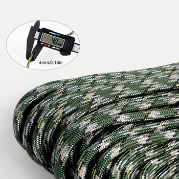 Military Paracord 15M 9 Strand 4mm Parachute Cord Camping Accessories Outdoor Survival Equipment DIY Bracelet Tent Rope 4