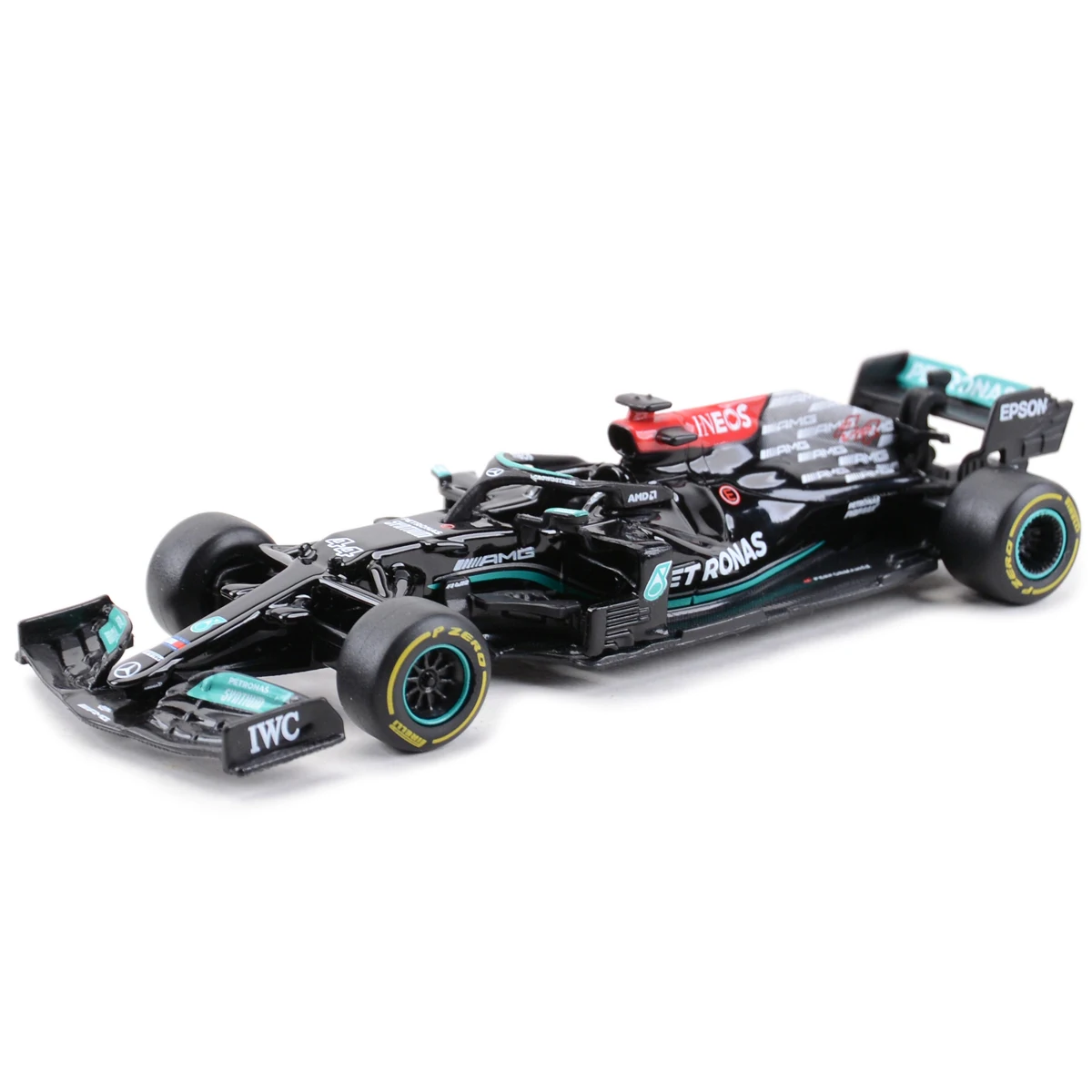 Модель внедорожника Bburago 1:43 2021 Mercedes AMG W12 E Performance #44 Льюис Гамильтон статическая