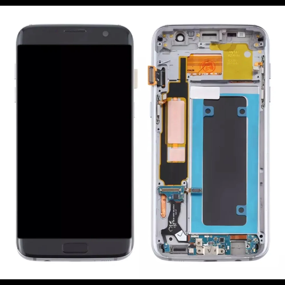 슈퍼 AMOLED LCD 디스플레이 터치 스크린 프레임 디지타이저 어셈블리, 삼성 S7 G930 G930 G930F LCD 스크린 번 섀도우 및 도구