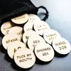 Useful Commemoration Tokens Unique Design Different Patterns Engraved Wooden Tokens  DIY Wooden Tokens Present 6