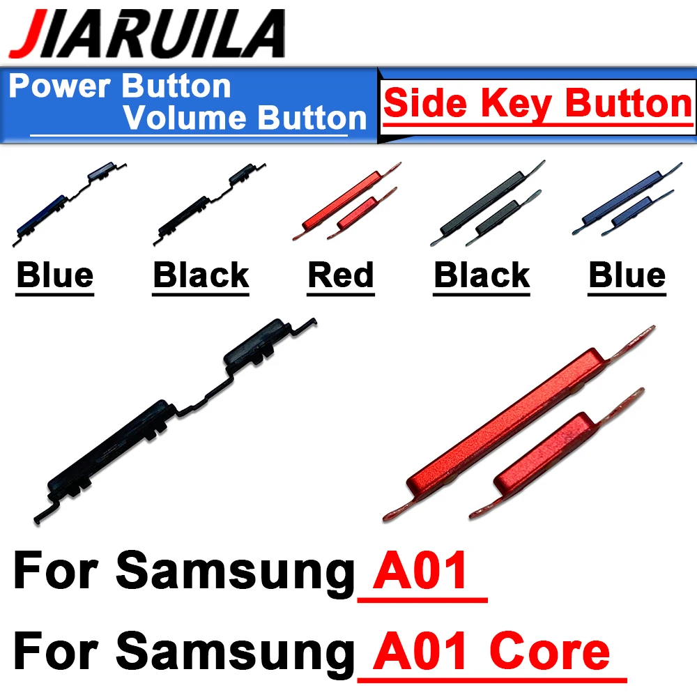 10Pcs Power Key Button And Volume Key Button For Samsung A01 / A01 Core ...