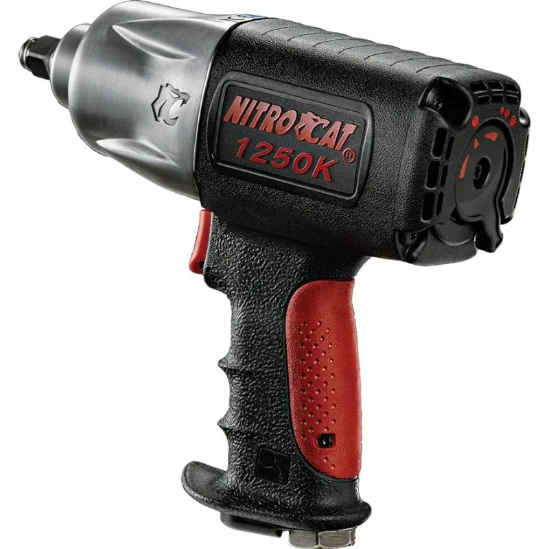 

AIRCAT Pneumatic Tools 1250-K 1/2-Inch Nitrocat Composite Twin Clutch Impact Wrench 1300 ft-lbs