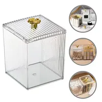 Makeup Cotton Swab Storage Box Makeup Remover Cotton Toothpick Line Cosmetic Box Desktop Beauty Egg Acrylic Storage Box 1