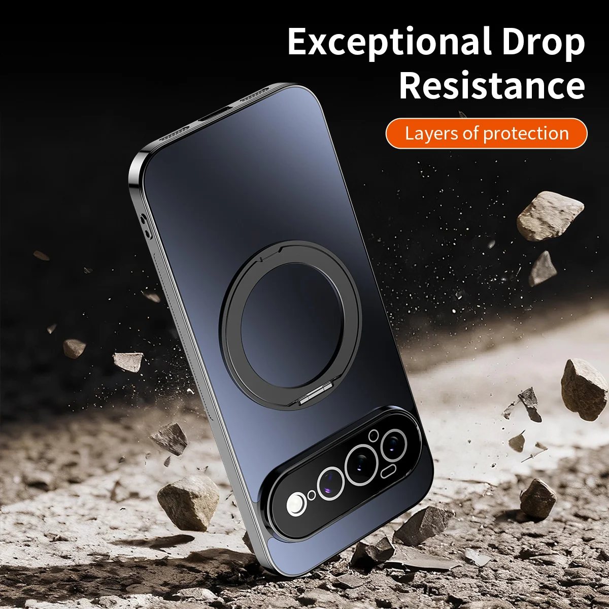 Magnetic 360° Rotating Stand Shockproof Phone Case with Magsafe Compatibility