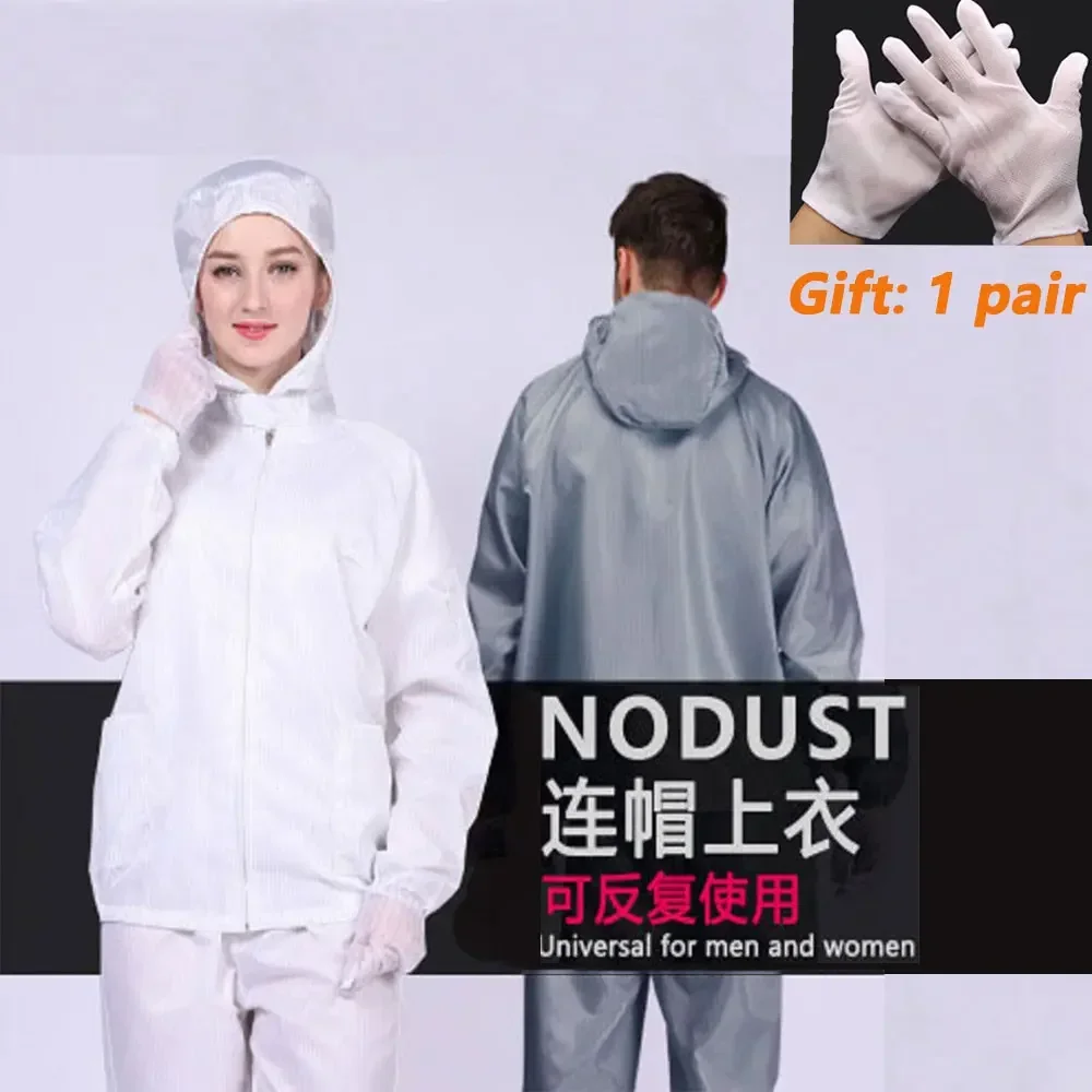 Split Type Work Clothes Unisex Reusable Isolation Anti-Static Safety Clothing With Pockets DustProof Clean Paint Materials