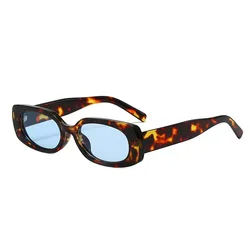 Red Long Rectangle Frame Retro Casual Fashion Ladies Sunglasses (A6)