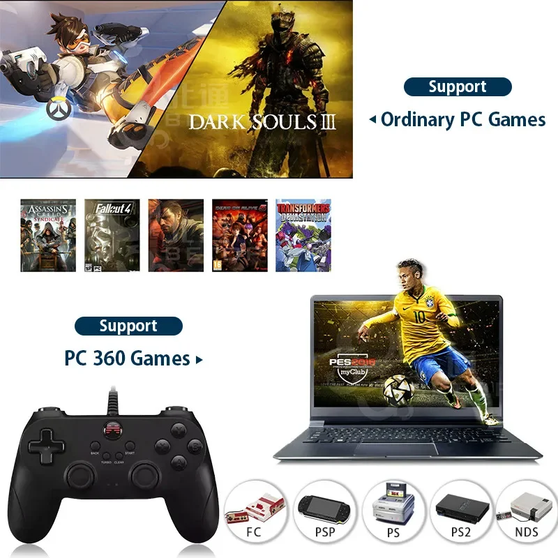 BEITONG  Ʈѷ BETOP D2E  е, PS3 PC TV ڽ   ܼ X ̴ ڵ, USB  ̽ƽ