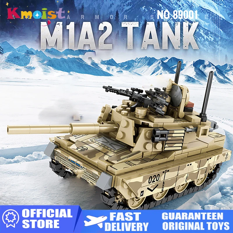 

Building Block M1A2 Tank Model Bricks Heavy Tanks Boy Assembled Military Truck Car Small Particle Building Blocks Toy Models Boy