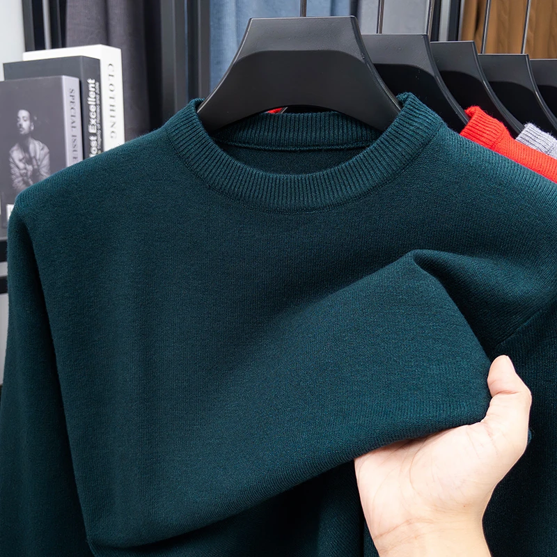 Men's Thick Knit Pullover Sweater, Casual Crew Neck Winter Sweater Sd1e35fcde59740cdaae6f139adefefebr
