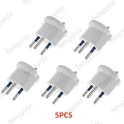 European to Swiss Travel Power Adapter, 3 - Pin, 10A 250V (White   5pcs)