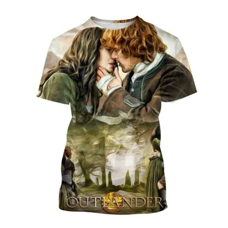 

Fashion Men Clothing New TV Series 3D Print T-shirt Outlander Cool Graphic T Shirt Hip-hop Harajuku Street Unisex Tops Tees