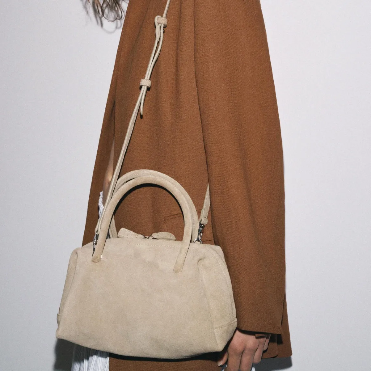 Underarm Shoulder Bags For Women PU Suede Pure Color Top-handle Bag 2025 Autumn New Luxury Designer Handbags Purses