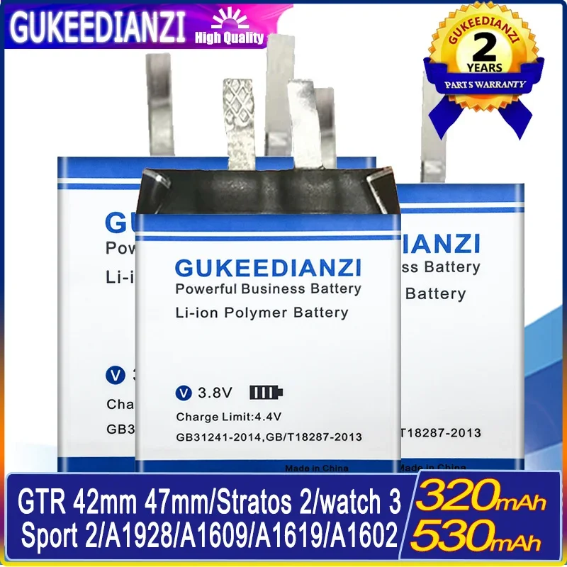 Batteria Gukeedianzi Per Huami Amazfit Stratos Ii 2 A1609/Trex T-Rex Pro Verge Lite Res Sport 2/Ares Bip Gtr/A1928/A1602