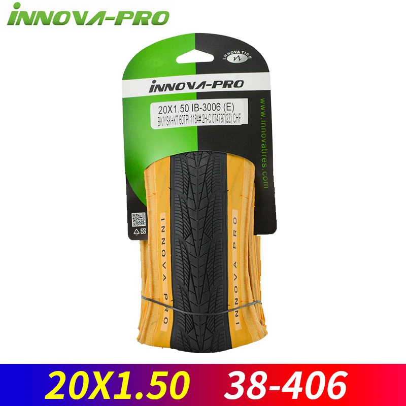 スイノーバ-折りたたみ自転車タイヤ、超軽量イエローカラー、20