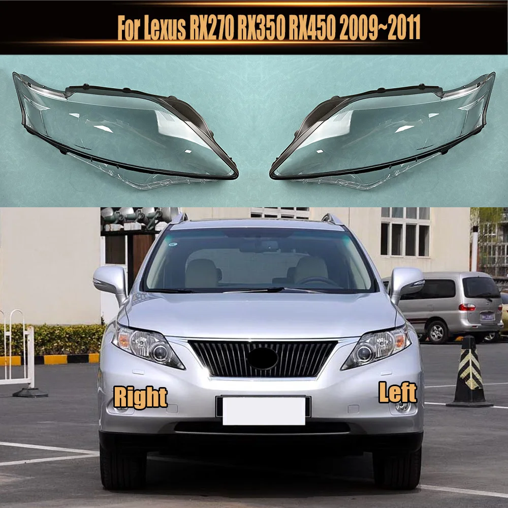 For Lexus RX270 RX350 RX450 2009~2011 Car Accessories Headlamp Cover Transparent Shade Lamp Headlight Shell Lens Plexiglass