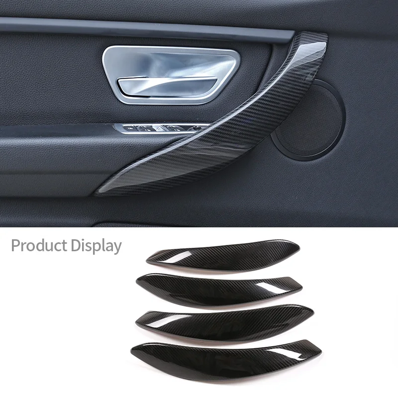 

For BMW 3 Series 4 Series F30 F34 F36 F32 F33 2013-2019 Real Carbon Fiber Car Inner Door Armrest Handle Cover Trim Accessories