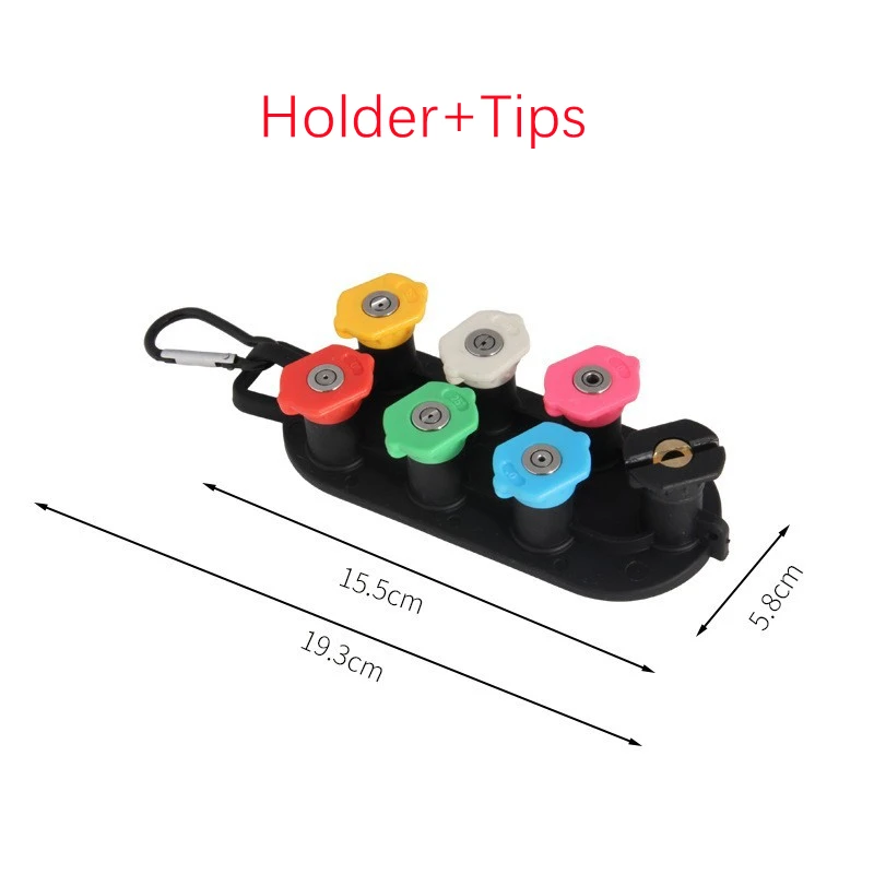 1/4" Quick Connect Spray Nozzle Sets with Stand Holder 4000 PSI Pressure Washer Tips Car Cleaning Hot and Cold Water Accessories