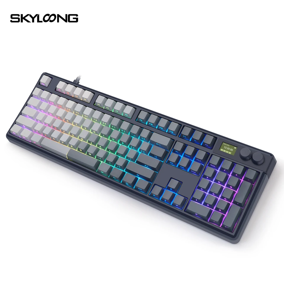 GK104 Lite 3-Mode Mechanical Keyboard 1.14inch screen Switch Hot