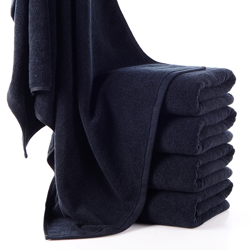 Black Bath Towel Thick Large Soft Cotton Face Hand Shower Towels for Adults Kids Home Bathroom Spa toalla 34*74cm/70*140cm 5