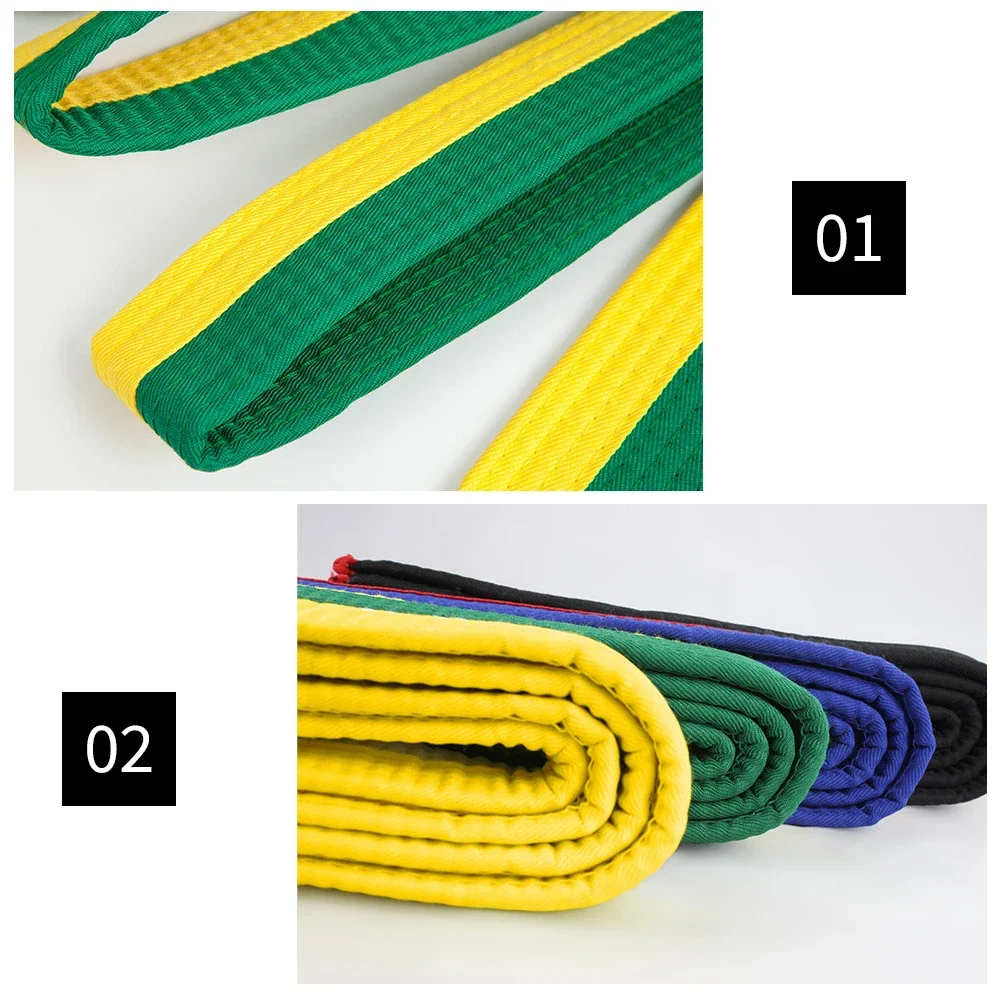 Martial Arts Belts 1PCS Martial Arts Karate Judo Taekwondo Professional Belts Judo Jiu jitsu Standard Tapes Protective Waistband