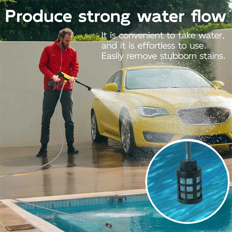 70Bar Kabelloser Elektrischer Hochdruckreiniger 6-in-1 Autowasch-Wasserpistole Reiniger Gartenreinigungsmaschine für Makita 21V Akku – Detail 5
