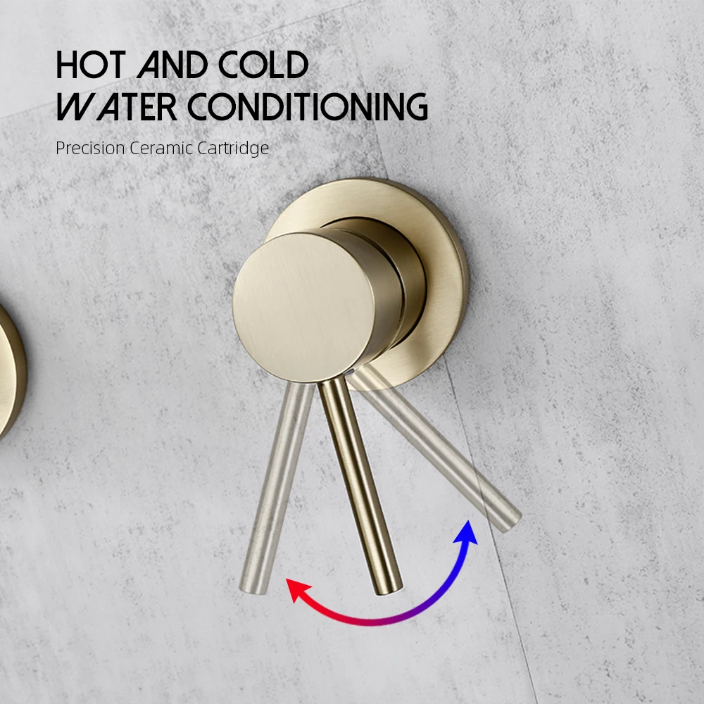 Handheld Shower Bathroom Shower Faucet Hot & Cold Water Tap Brass Holder And Stainless steel 1.5M Hose Wall Mount Mixer