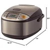 QWZojirushi NS-TSC10 5-1/2-Cup (Uncooked) Micom Rice Cooker and Warmer,1.0-Liter,Stainless Brown 6