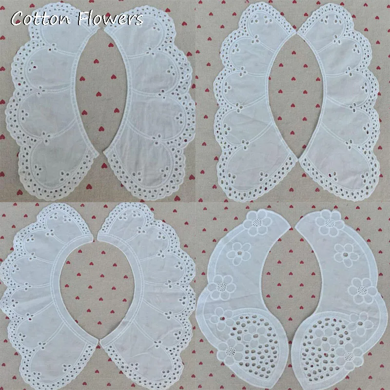 Flower Cotton Embroidery Lace Fabric DIY applique collar trim ribbon neckline craft Sewing Womens dresses Cloth decor lace fabric lace ribbon lace sewing supplies lace decoration lace accessories lace sewing accessories