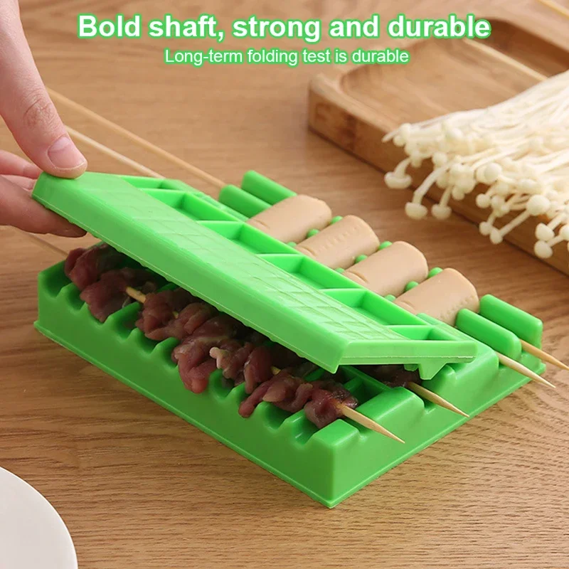 Barbecue Stringer Fast Skewer Kebab Maker Box Machine Beef Meat Vegetable String Grill Barbecue Kitchen Accessories Bbq Gadget barbecue skewers bbq grilling accessories kebab maker