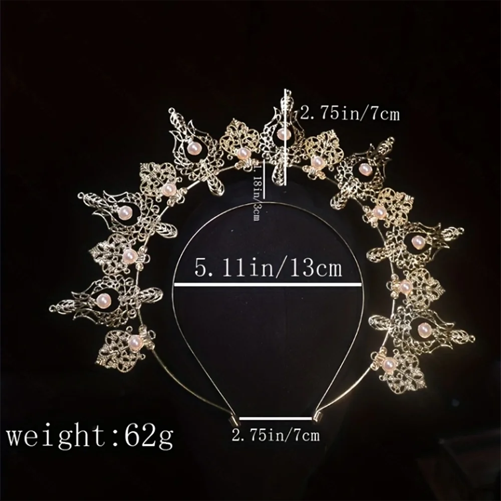 1pc Trendy Divine Halo Crown Baroque Neutral Tiara Party Banquet Holiday Exaggerated Eye-Catching Women Hair Accessory Crown hair accessory hair headdress hair band crown