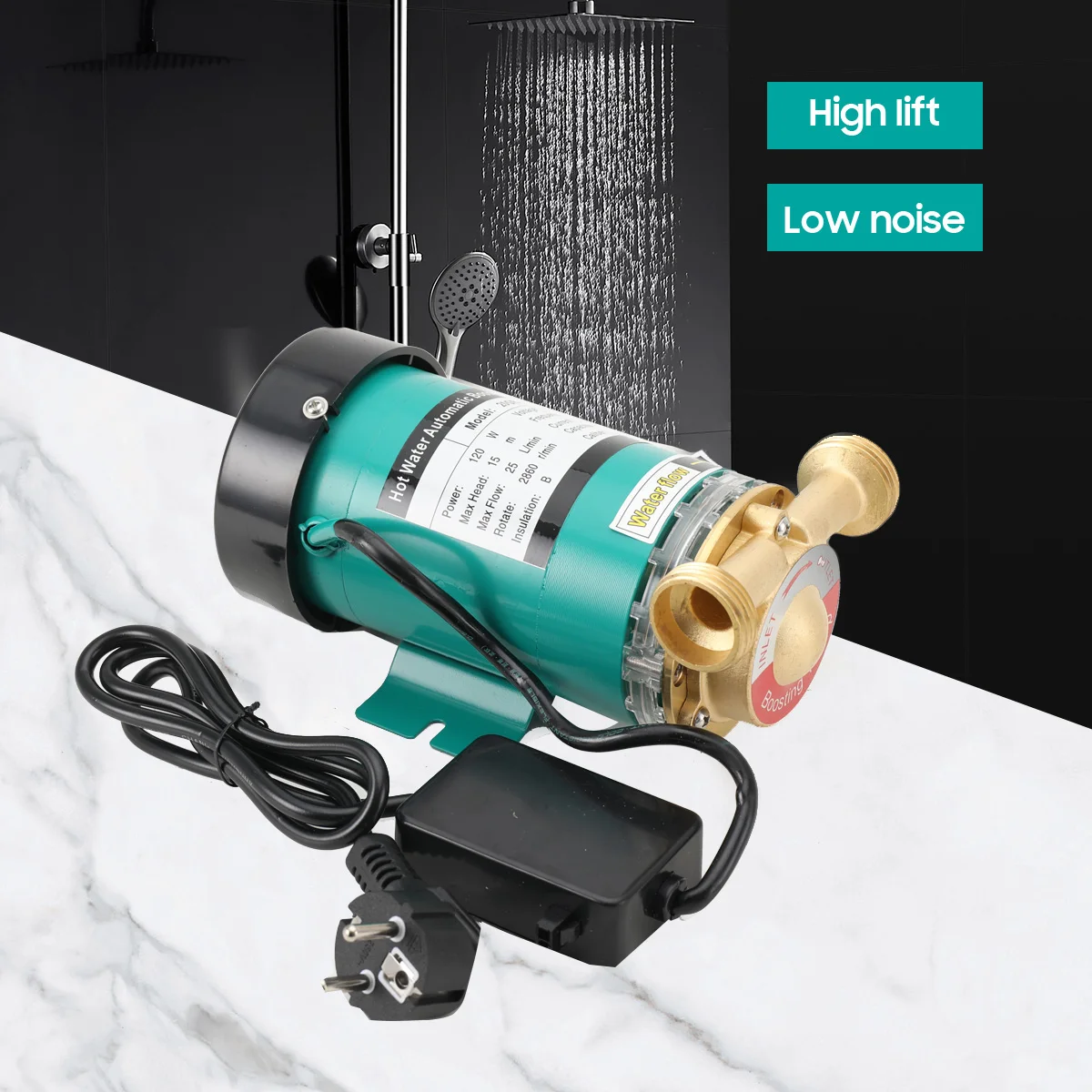 Pompa Acqua 100w Pompa Aumento Pressione Acqua 220V 100W - Acciaio Inossidabile, Automatica/manuale, Per Scaldacqua Solari/gas Pompa Booster 220v 100w - Foto 14