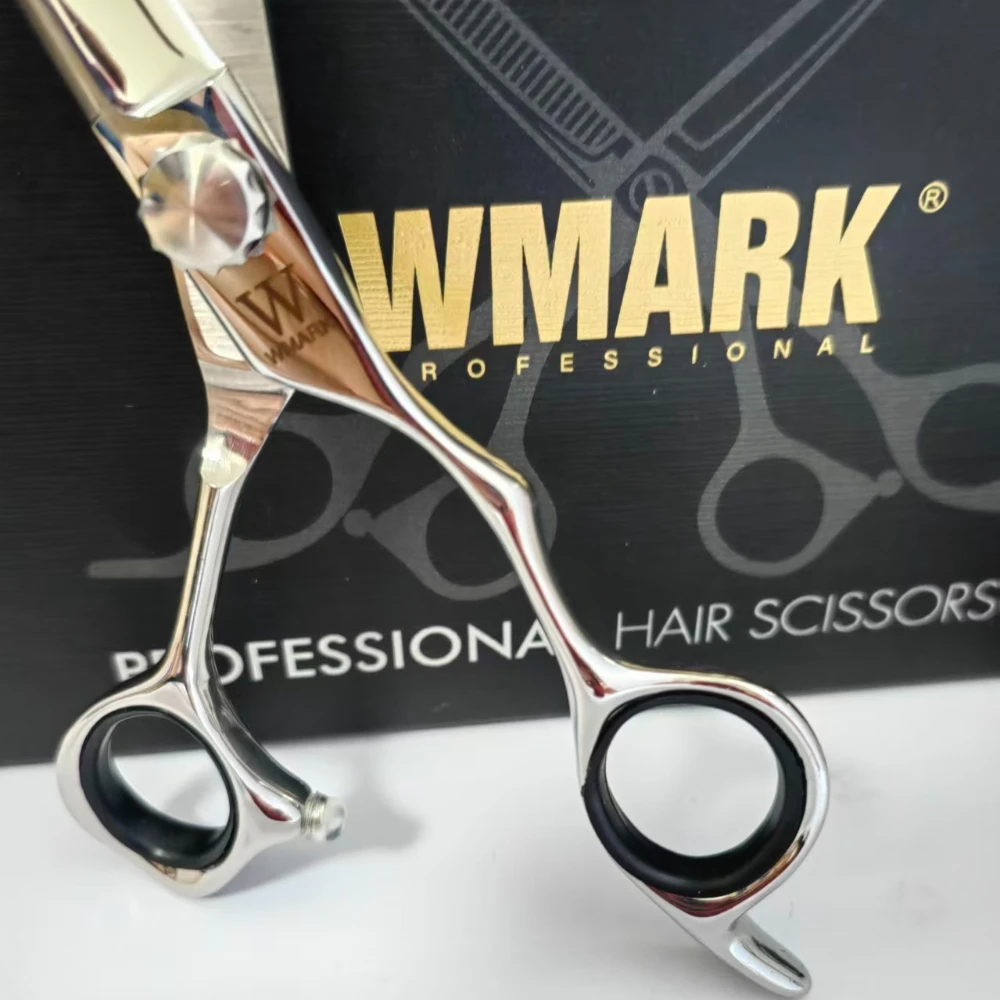 새로운 바버 2 in 1 플랫 톱니 가위 9CR18 헤어 가위 세트 WMARK NG-PS005 전문가용 헤어 가위