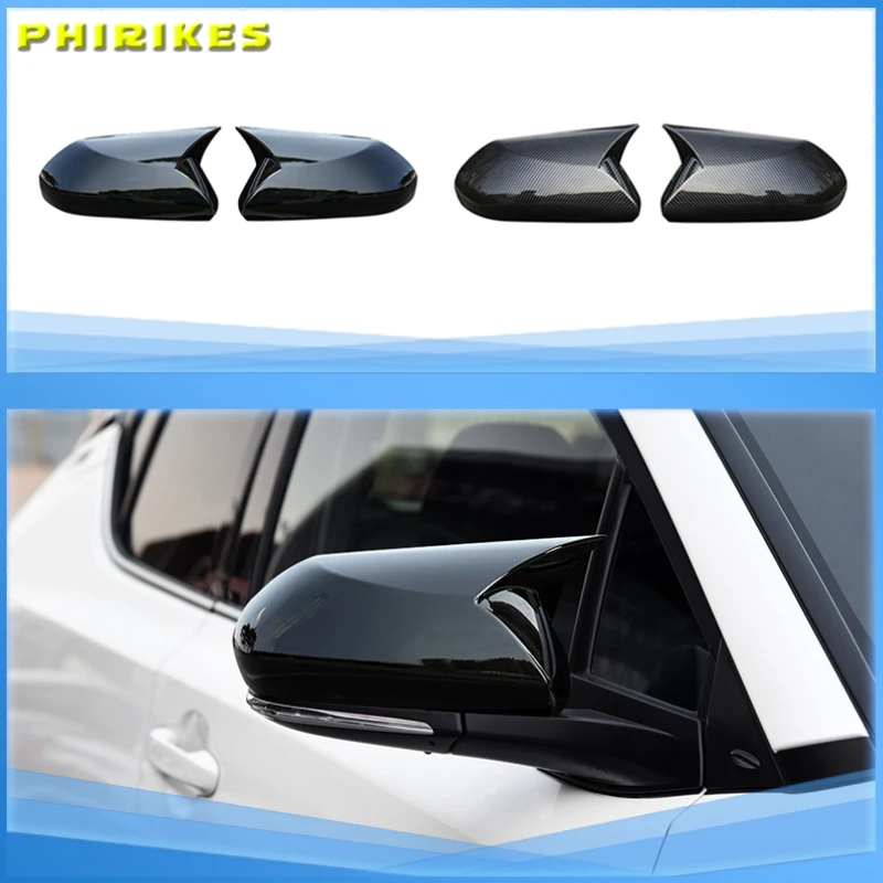 Car Side Door Rearview Mirror Cover Abs Carbon Fiber For Toyota Chr
