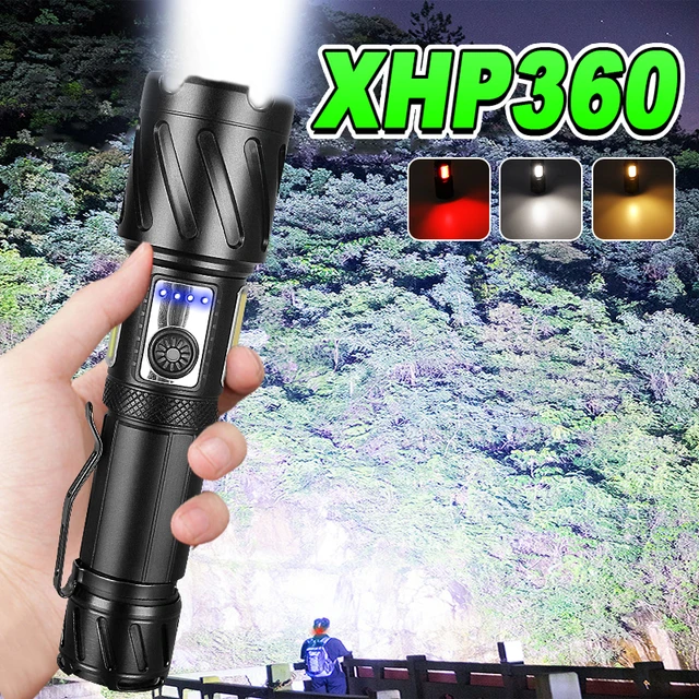 Lampe de poche Led la plus puissante, haute puissance, Rechargeable par  Usb, torche Super brillante, longue portée, lanterne pour Camping et pêche  - AliExpress