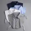 Men'S Fake Shirt Half Body Collars Professional Wear White Solid Color Fake Collar All-Match Spring / Summer Pure Cotton Dress 2