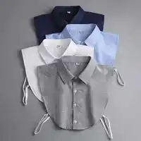 Men'S Fake Shirt Half Body Collars Professional Wear White Solid Color Fake Collar All-Match Spring / Summer Pure Cotton Dress 2