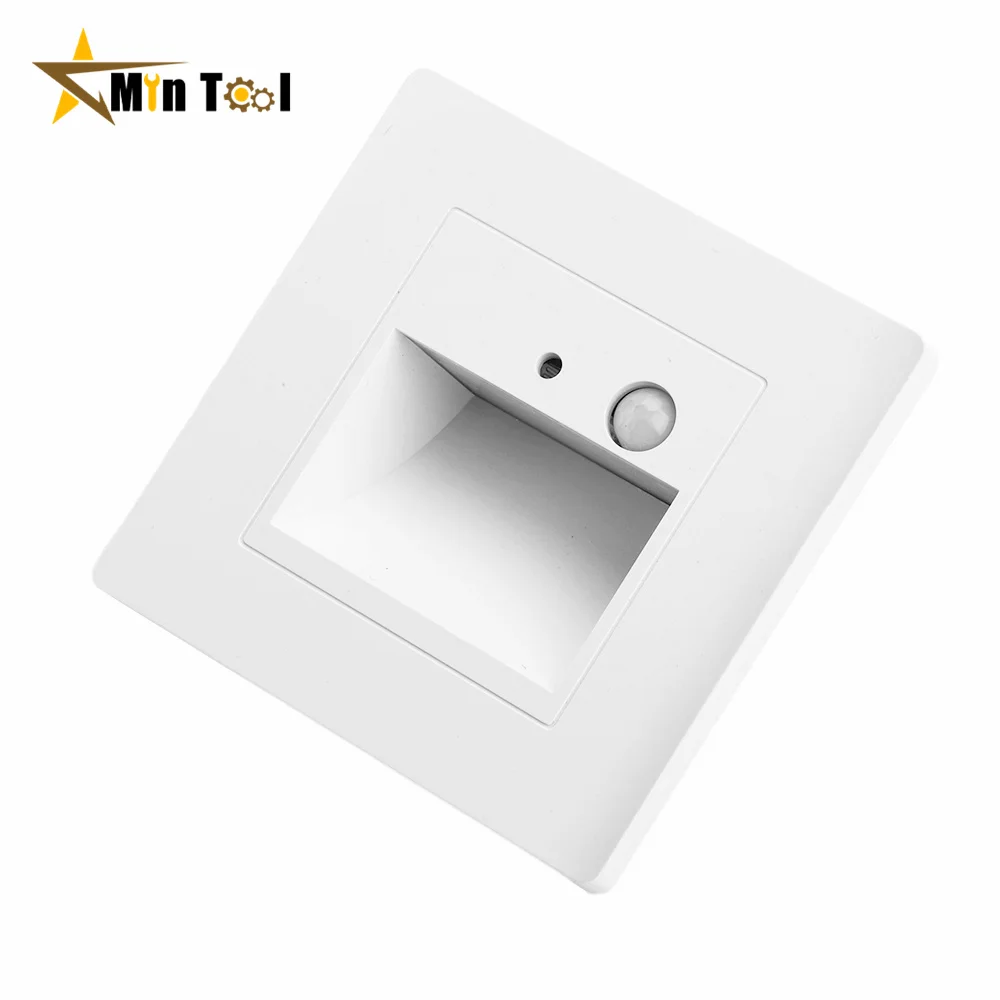 AC110V-240V PIR Motion Detector Sensor Led Stair Light Round Square Wall Corner Lamp Step Stairway Intelligent Night Lighting motion sensor light led light