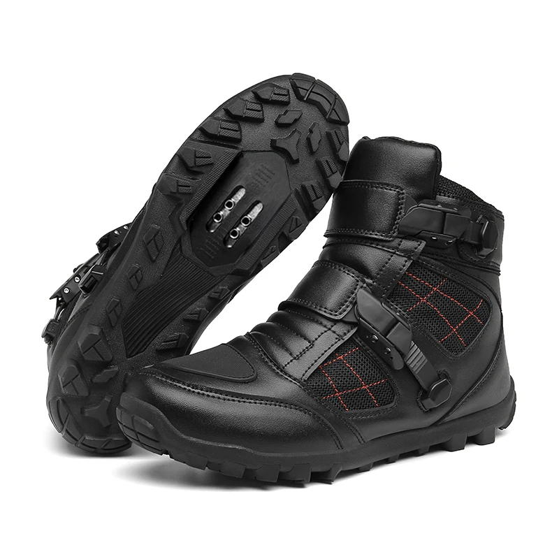 QQ-JCS490 Men's Motorcycle Shoes Winter MTB Cycling Shoes Bike Sneakers Road Bicycle Tennis Size 39-50